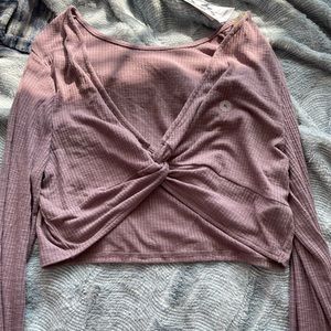 Purple Long Sleeve Reversible w/ Twist in front OR back!